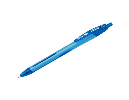 Ручка шариковая автом.Berlingo "Hyper" синяя, 1,0мм