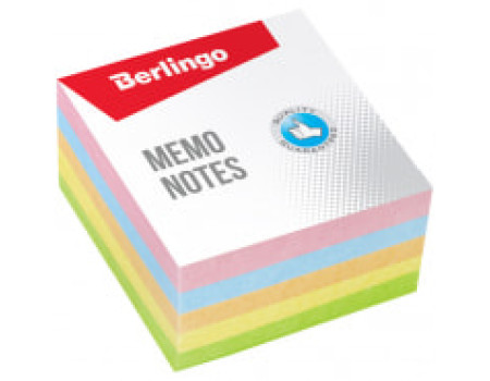 Блок для записи Berlingo "Standard", 9*9*9см, цветной