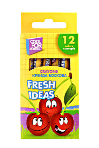 Мел восковой Fresh Ideas 12 цв, coolforschool ,60706