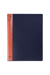 Папка с 20 вкладышами Durable "DuraLook Color", 17мм, 700мкм, антрацит-оранжевая, RU2422-09