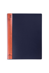 Папка с 40 вкладышами Durable "DuraLook Color", 25мм, 700мкм, антрацит-оранжевая, RU2424-09