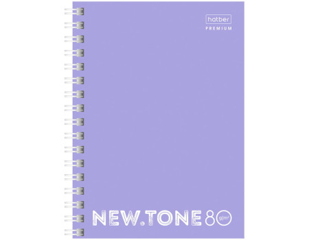 Блокнот А6 80л. на гребне Hatber "NEWtone Pastel. Лаванда", 80г/м2, глянцевая ламинация
