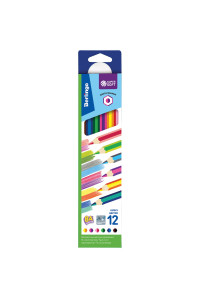 Карандаши с двухцветным грифелем Berlingo "SuperSoft. 2 in 1", 06шт., 12цв., картон., европодвес, SS03912