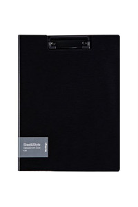 Папка-планшет с зажимом Berlingo "Steel&Style" A4, пластик (полифом), чёрная, PPf_93001