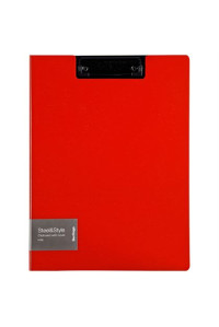 Папка-планшет с зажимом Berlingo "Steel&Style" A4, пластик (полифом), красная, PPf_93003