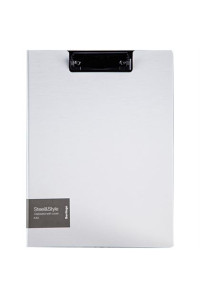 Папка-планшет с зажимом Berlingo "Steel&Style" A4, пластик (полифом), белая, PPf_93004