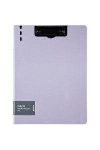 Папка-планшет с зажимом Berlingo "Instinct" A4, пластик (полифом), лаванда/чёрный, PPf_93203