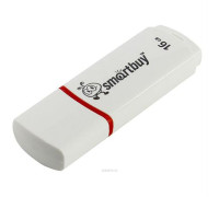 Память Smart Buy "Crown"  16GB, USB 2.0 Flash Drive, белый, SB16GBCRW-W