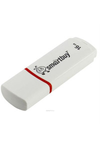 Память Smart Buy "Crown"  16GB, USB 2.0 Flash Drive, белый, SB16GBCRW-W