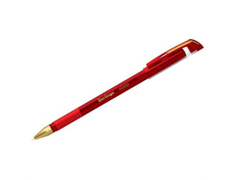 Ручка шариковая Berlingo "xGold" красная, 0,7мм, игольчатый стержень, грип