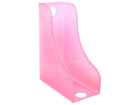 Лоток для бумаг вертикальный СТАММ для папок, тонированный розовый