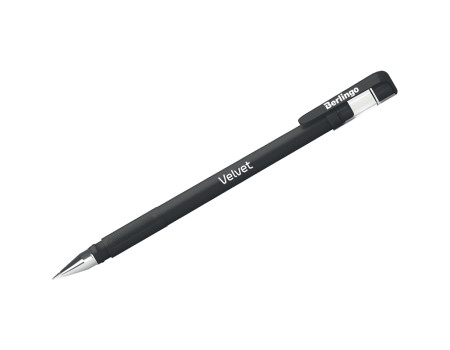 Ручка гелевая "Velvet"чёрная, 0,5мм, Berlingo прорез. корпус