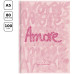 Скетчбук 80л., А5 7БЦ BG "Amore", матовая ламинация, блестки, 100г/м2, белый блок с градиентом