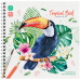 Скетчбук для акварели 20л., 190*190 ArtSpace "Tropical Bird", на гребне, 180г/м2