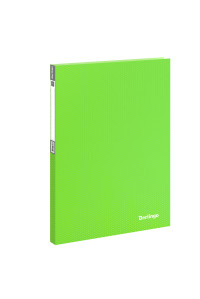Папка с 40 вкладышами Berlingo "Neon", 21мм, 700мкм, неоновая зелёная, AVp_40802	
