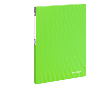 Папка с 40 вкладышами Berlingo "Neon", 21мм, 700мкм, неоновая зелёная