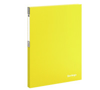 Папка с 40 вкладышами Berlingo "Neon", 21мм, 700мкм, неоновая жёлтая, AVp_40803