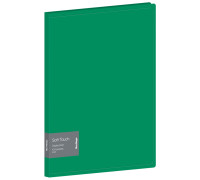 Папка с 20 вкладышами Berlingo "Soft Touch", 17мм, 700мкм, зелёная, с внутр. карманом, DB4_20983