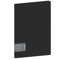 Папка с 30 вкладышами Berlingo "Soft Touch", 17мм, 700мкм, чёрная, с внутр. карманом, DB4_30980