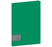 Папка с 30 вкладышами Berlingo "Soft Touch", 17мм, 700мкм, зелёная, с внутр. карманом, DB4_30983
