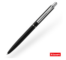 Ручка шариковая Luxor "Cosmic" синяя, 1,0мм, корпус чёрный/хром, кнопочный механизм, 8146
