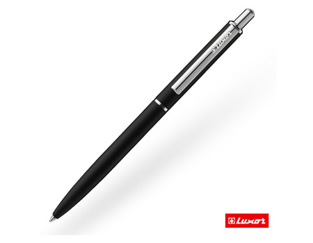 Ручка шариковая Luxor "Cosmic" синяя, 1,0мм, корпус чёрный/хром, кнопочный механизм