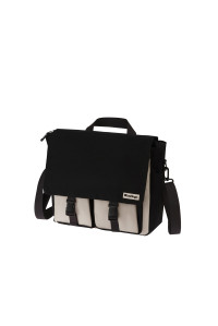 Рюкзак-сумка Berlingo "Square black" 33*29*12см, 1 отделение, 4 кармана, уплотненная спинка, RU09133