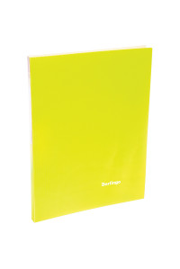 Папка с 20 вкладышами Berlingo "Neon", 14мм, 700мкм, неоновая жёлтая,AVp_20803 