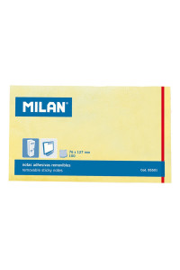 Бумага для заметок 127*76 мм светло-жёлтая , MILAN, 85501