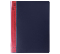Папка с 40 вкладышами Durable "DuraLook Color", 25мм, 700мкм, антрацит-красная, RU2424-03