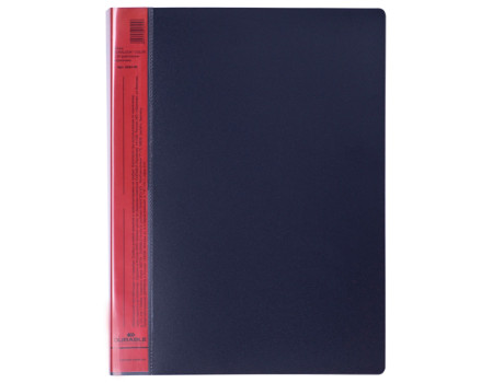 Папка с 40 вкладышами Durable "DuraLook Color", 25мм, 700мкм, антрацит-красная