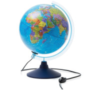 Глобус "День и ночь" с двойной картой - политической и звёздного неба Globen, 25см, с подсветкой от сети, Ке012500278