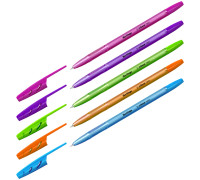 Ручка шариковая Berlingo "Tribase Neon", синяя, 0,7мм, корпус ассорти, 20шт., картон.коробка, CBp_70932_20