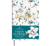 Ежедневник недатир. B6, 136л., кожзам, Greenwich Line "Vision.Flowers", тон. блок, цв. срез, ENB6-18709