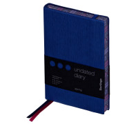 Ежедневник недатир. B6, 160л., кожзам, Berlingo "Spring", полноцветный срез, синий, UD0_88605