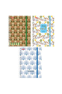 Записная книжка А6 80л. на гребне "Pattern Collection", на резинке, 80ЗК6Вр1гр
