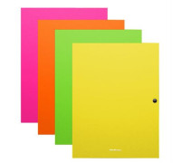 Папка на кнопке Erich Krause "Neon" А4, 500мкм, ассорти, 50411