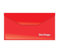 Папка-конверт на кнопке Berlingo, C6, 180мкм, красная, AKk_06303