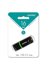 Память Smart Buy "Paean"  16GB, USB 2.0 Flash Drive, черный, SB16GBPN-K