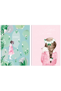 Бизнес-блокнот А5, 80л., евроформат, BG "Little cute", матовая ламинация, блестки, ББ5т80_лм_бл 9887
