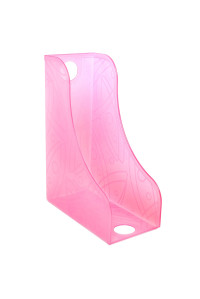 Лоток для бумаг вертикальный СТАММ для папок, тонированный розовый, ЛТ373