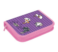 Пенал 1 отделение, 200*140*40 Berlingo "Kittens lilac", 2 откидные секции, полиэстер, PK12003