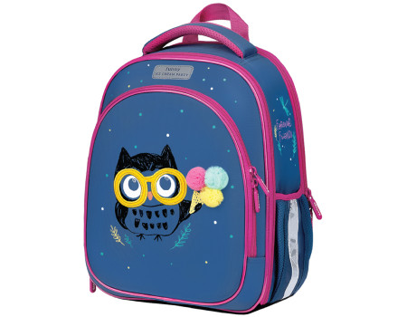 Ранец Berlingo Expert Light облегченный "Funny owl" 38*28*15см, 3 отделения, 2 кармана, анатомическая спинка