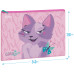 Папка текстильная 1 отделение, А4 Berlingo "Princess cat", 340*250мм, полиэстер, на молнии