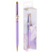 Ручка шариковая автоматическая MESHU "Lilac jewel" синяя, 1,0мм
