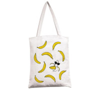 Сумка-шоппер Арт и Дизайн "Банановое настроение", 35*42см, белая, шелкография, 0432.057