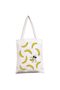 Сумка-шоппер Арт и Дизайн "Банановое настроение", 35*42см, белая, шелкография, 0432.057