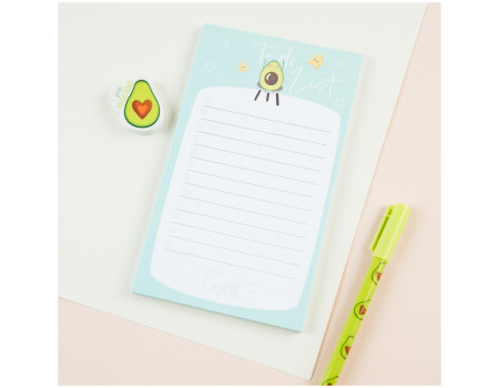 Блок для записей (To Do list) MESHU 10,0*17,0см, 50л., "Avocado", на склейке