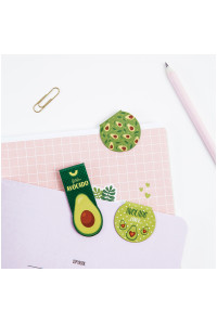 Закладки магнитные для книг, 3шт., 75*115мм, MESHU "Avocado", MS_39383