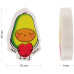 Набор ластиков MESHU "Avocado" 3шт., фигурный, термопластичная резина, 40*30*13мм, пакет, европодвес